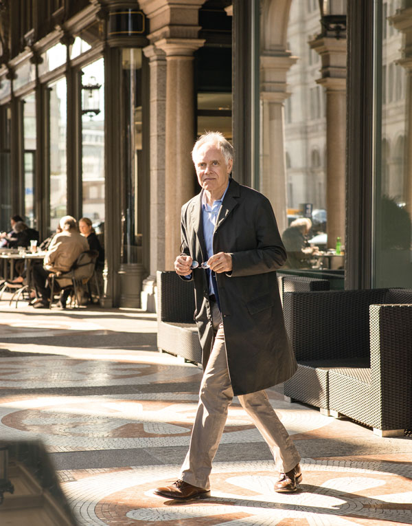 «Achtung, Ironie!»: alt Bundesrat Leuenberger, Ende März in Zürich.